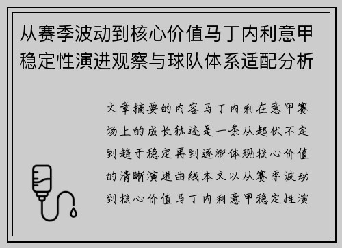 从赛季波动到核心价值马丁内利意甲稳定性演进观察与球队体系适配分析
